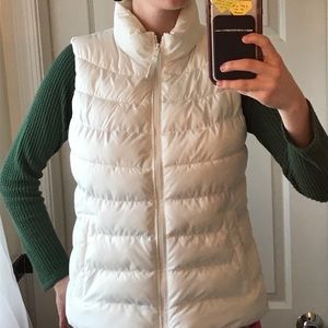 GAP White Winter Vest - Puffer Vest - Windproof